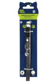 Obroża dla kota brokatowa 1cm