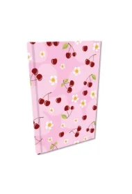 Notes A5 w kratkę Soft Touch Wisienki w różu