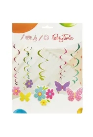 Wirujące dekoracje kwiatuszki i motylki