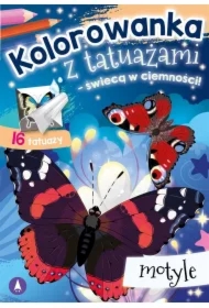 Kolorowanka z tatuażami. Motyle