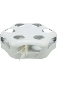 Turning feather, zabawka, dla kota, jasnoszara, plastik, 22 cm