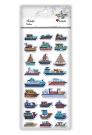 Naklejki wypukłe miękkie statki mix