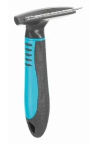 Zgrzebło przeciw kołtunieniu, z długim włosiem z zaokrąglonymi zębami 2 cm. 7 x 14 cm