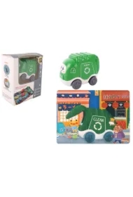 Auto puzzle 20 el. Przygoda drogowa - śmieciarka