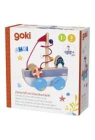 Statek Ahoy do ciągnięcia z labiryntem koralikowym