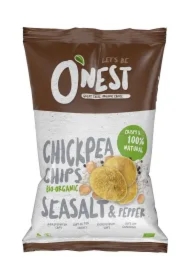 Chipsy z ciecierzycy z solą morską i pieprzem czarnym