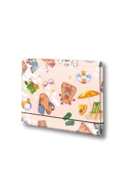 Teczka łamana A5 na gumkę Kapibara Plaża