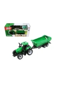 Traktor z przyczepą i akcesoriami