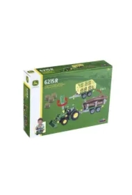 Traktor John Deere do skręcania z 2 przyczepami