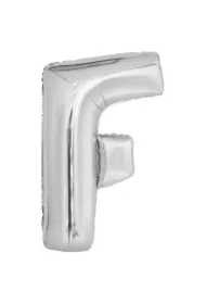 Balon foliowy litera F srebrna