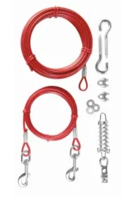 Linka stalowa z amortyzatorem 15m