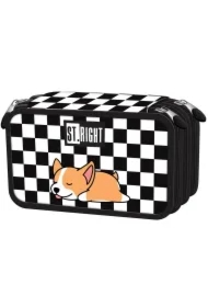 Piórnik potrójny z wyposażeniem Sleepy Corgi