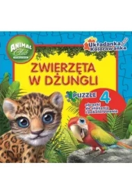 Animal club układanka kolorowanka zwierzęta