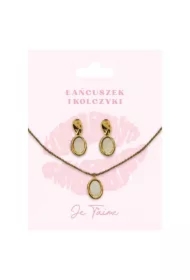 Zestaw biżuterii pozłacany na Walentynki