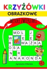 Krzyżówki obrazkowe. Wesołe zwierzaki 4-8 lat