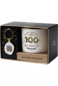 Zestaw prezentowy na urodziny 100 Lat biało-złoty