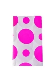Obrus folia w grochy różowy