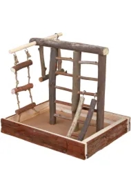 Plac zabaw dla ptaków, drewniany, 28x25x22 cm