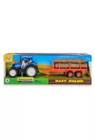 Traktor New Holland T5 z przyczepą do przewozu