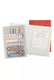 Karnet B6 Urodziny (męskie, tort)