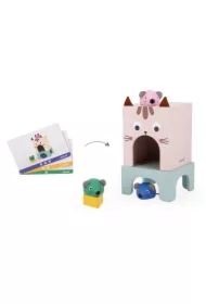 Drewniana układanka Orientacja w przestrzeni Kot i mysz 3+