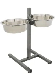 Stojak regulowany z miskami
