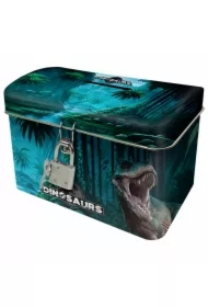 Skarbonka z kłódką kuferek Dinozaury