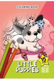 Kolorowanka A5 15 obrazków Małe pieski 1