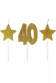 Świeczki urodzinowe 40