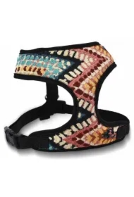 Szelki dla psa, z wytrzymałej tkaniny, wzór boho, MAX. Obw. Szyi 28cm, obw. Klatki 34-45cm
