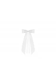 Kokardy z muszką białe 14cm 4 szt