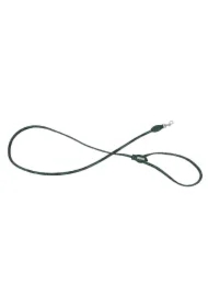 Smycz dla psa okrągła, Serpente, zielona, skórzana nikiel, 6mm/120cm