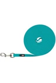 Easy life, Smycz treningowa, dla psa, morski błękit, taśma parciana z powłoką PVC, M&ndash; XL: 10 m/17 mm