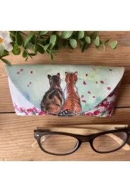 Etui na okulary GL17 Koty i kwiaty