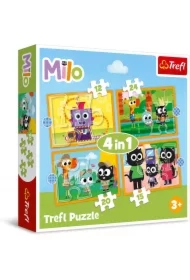Puzzle 4w1 - Poznaj Milo i jego przyjaciół (12+15+20+24 el.)