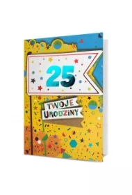 Karnet B6 Urodziny (wymienne cyfry)