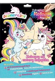 Moje Jednorożce Zdrapuj, koloruj, naklejaj