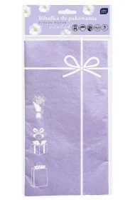 Bibułka do pakowania 50x70cm 5 arkurzy fioletowa