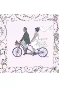 Karnet Swarovski kwadrat CL1904 Ślub para młoda