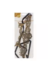 Ozdoba karnawałowa Maska koronkowa złota