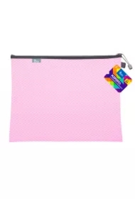 Koperta B4 z suwakiem metalalowym różowa