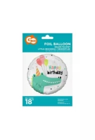 Balon foliowy Krokodylek Happy Birthday 45cm