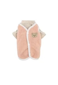 Zestaw, kamizelka z koszulką, dla psa, różowy/ ecru, poliester/bawełna, rozmiar L