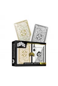 Legacy Bridge Size Jumbo Index Karty do Gry, podwójna talia, czarne i złote