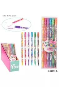 Przekładane kredki z gumką Jednorożec Ylvi 12279A