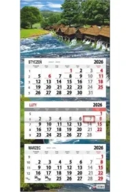 Kalendarz 2026 trójdzielny Młyny