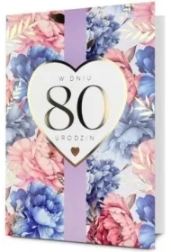 Karnet B6 Urodziny 80
