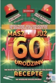 Karnet Urodzinowy z receptą 60