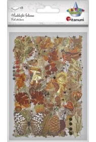 Naklejki foliowe 8 plansz liście, grzyby, szyszki