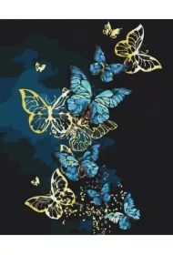 Malowanie po numerach + złota farba - Taniec...